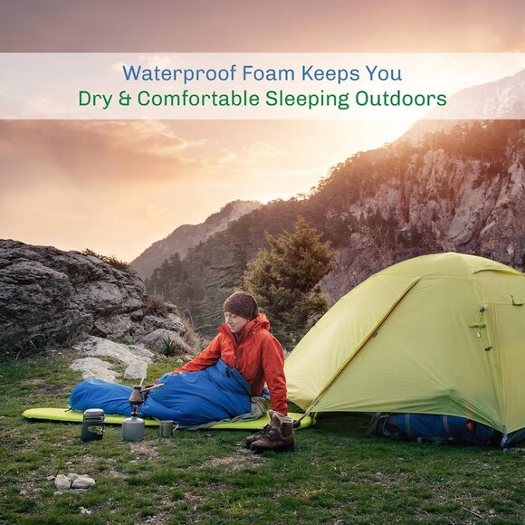 Wakeman Other - Foam Sleeping Pad for Camping - 0.75-Inch-Thick Waterproof Sleep